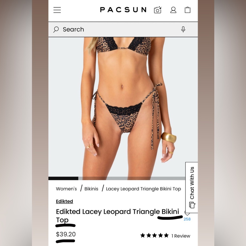 Edikted Leopard Print Lace String Triangle Bikini… - image 7